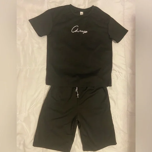SHEIN, Color- Black w/white letters, Size 11-12(big boy) - Picture 1 of 1